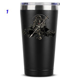 Grim Reaper Skull Coffee Mug 20 OZ Stainless Steel Tumbler Insulated Funny Travel Mug Novelty Gift