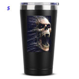 Grim Reaper Skull Coffee Mug 20 OZ Stainless Steel Tumbler Insulated Funny Travel Mug Novelty Gift