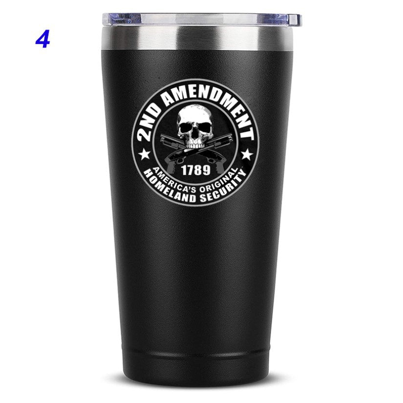 2nd Amendment Mug 20 OZ Stainless Steel Tumbler Insulated Funny Travel Mug Novelty Gift