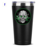 Funny Marijuana Leaves Skull Mug 20 OZ Stainless Steel Tumbler Insulated Funny Travel Mug Novelty Gift