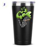 Funny Marijuana Leaves Skull Mug 20 OZ Stainless Steel Tumbler Insulated Funny Travel Mug Novelty Gift