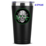 Funny Marijuana Leaves Skull Mug 20 OZ Stainless Steel Tumbler Insulated Funny Travel Mug Novelty Gift