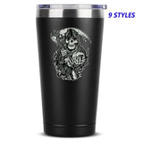 Skull Coffee Mug 20 OZ Stainless Steel Tumbler Insulated Funny Travel Mug Novelty Gift