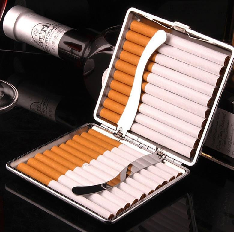 Wolf Leather Pocket Cigarette Tobacco Case Box Holder For Smoking Business Cards Holder Storage Funny Gifts