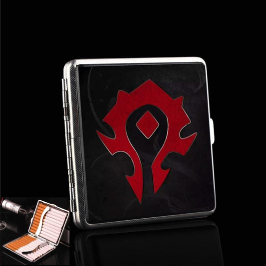 World of Warcraft Leather Pocket Cigarette Tobacco Case Box Holder For Smoking Business CardsHolder Storage Gift