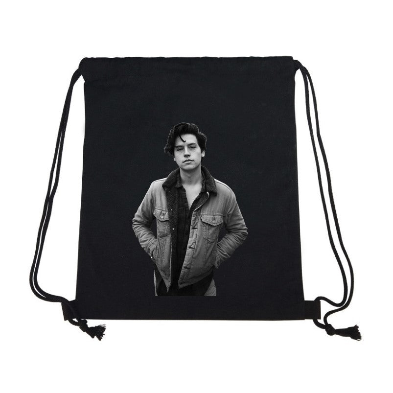 Riverdale Cole Sprouse Top Backpack for Travel Drawstring School Bags Drawstring Bags Gym Bag