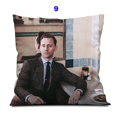 Tom Hiddleston Zipper Pillow Case Loki Sofa Car Pillow Cover Home Decorative