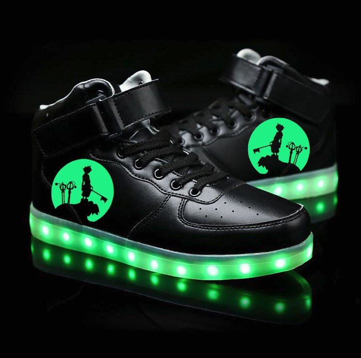 Kingdom Hearts Shoes Light Up Shoes Colorful Flashing LED Luminous Shoes
