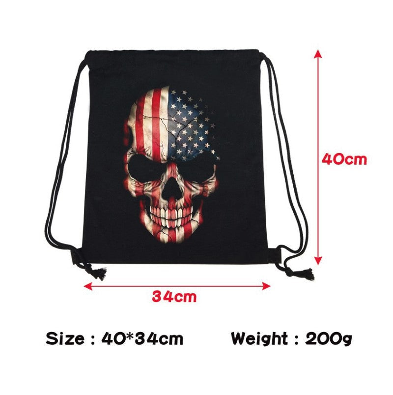 American Flag Skull Backpack