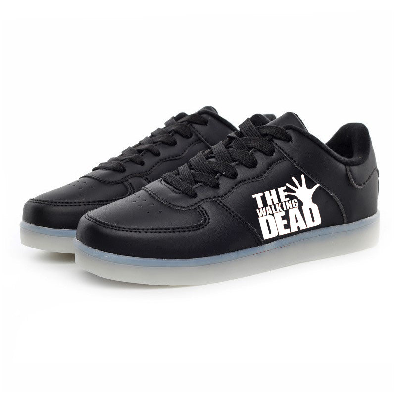 The Walking Dead Shoes Light Up Shoes Sneakers Unisex Shoes Colorful Flashing LED Luminous Shoes